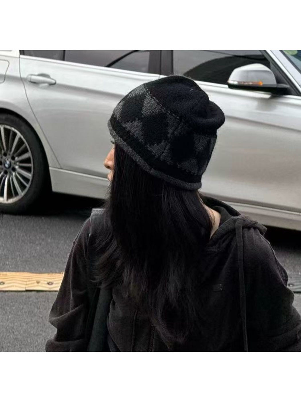 Haila - Argyle Pattern Knit Beanie