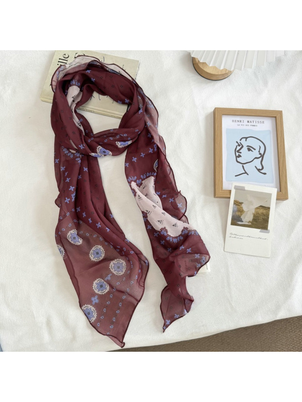 Scarvii - Vintage Print Long Scarf