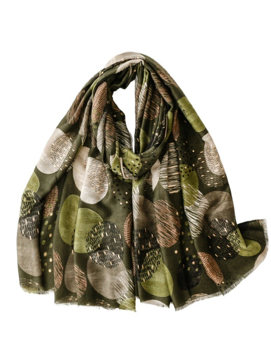Scarvii - Soft Retro Geometric Print Scarf - 4 Colors