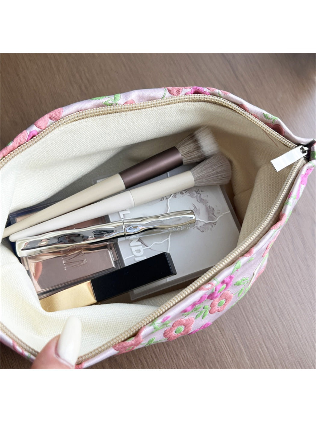 Cosbai - Makeup Bag & Pouch with Floral