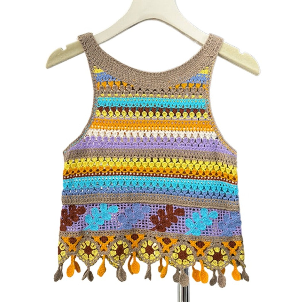 Vesty - Boho Colorblock Knit Vest- Comfortable & Fit