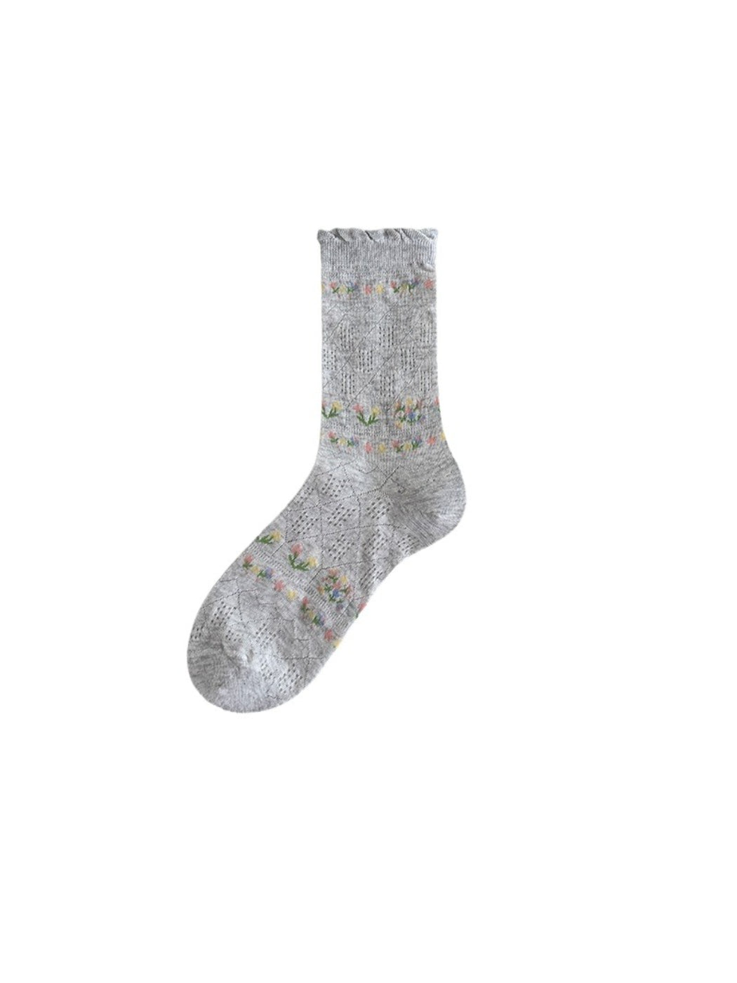 Rufia - Floral Lace Knit Crew Socks product image 6
