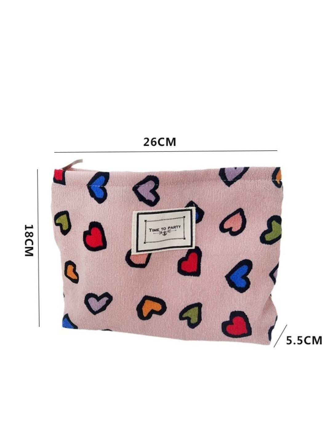 Cosbai - Colorful Heart Pouch