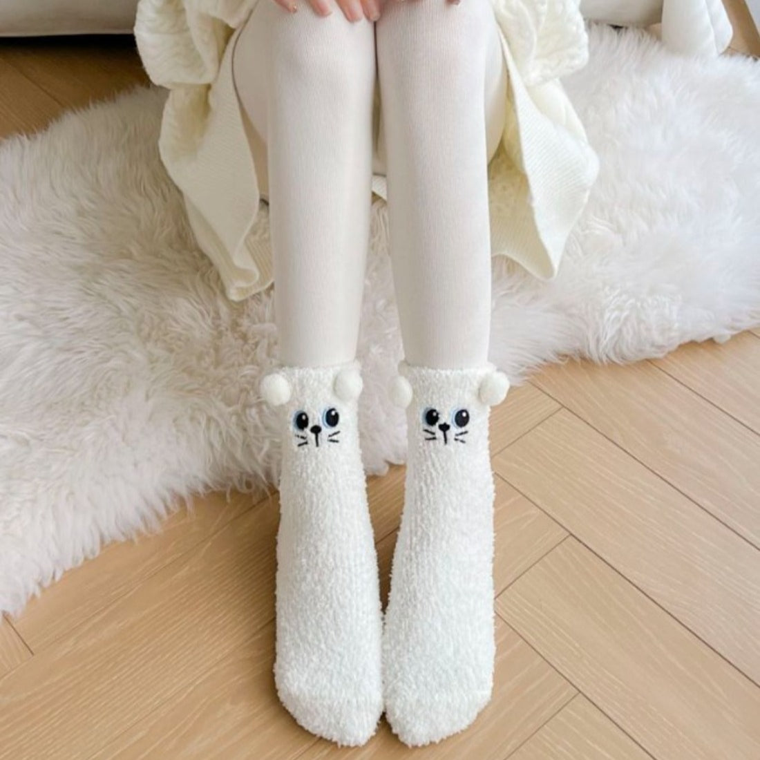 Rufia - Cute Animal Print Towel Socks