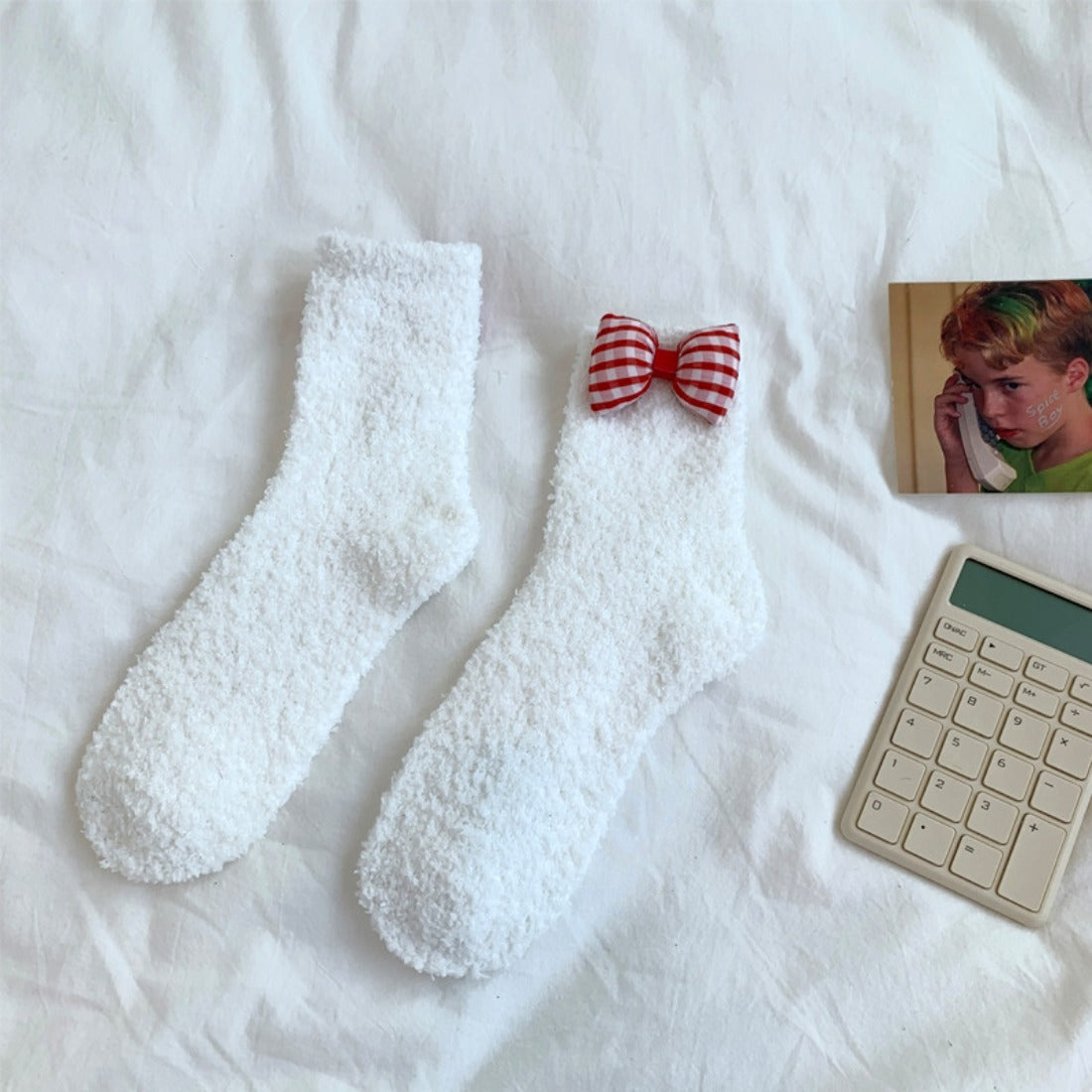 Rufia - Bowknot Coral Fleece Socks