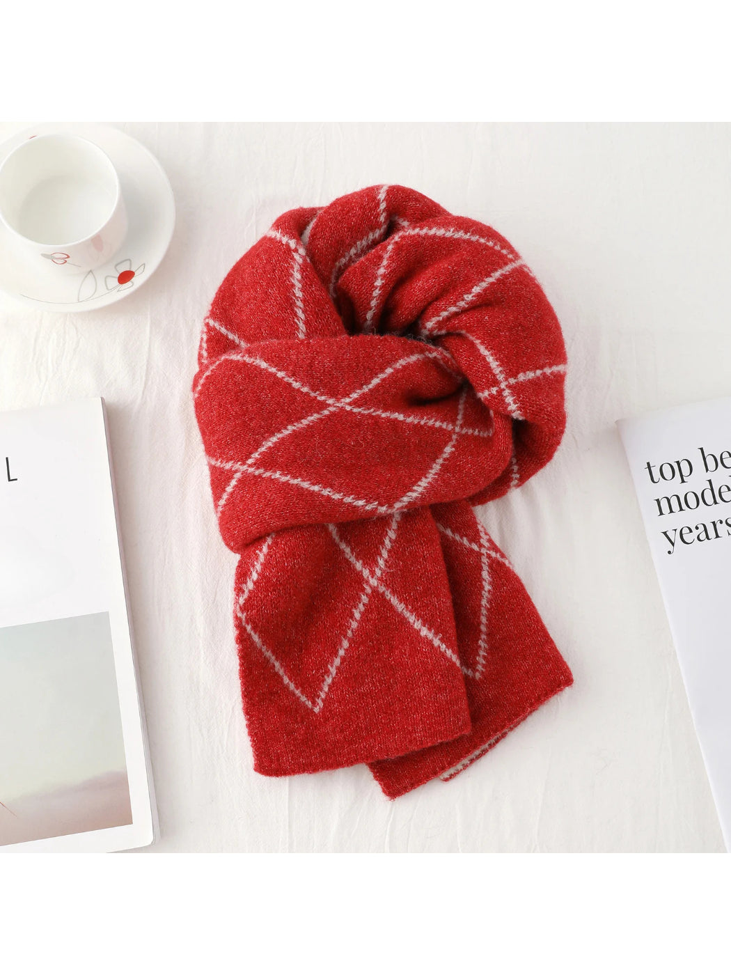 Scarvii Diamond Plaid Winter Scarf