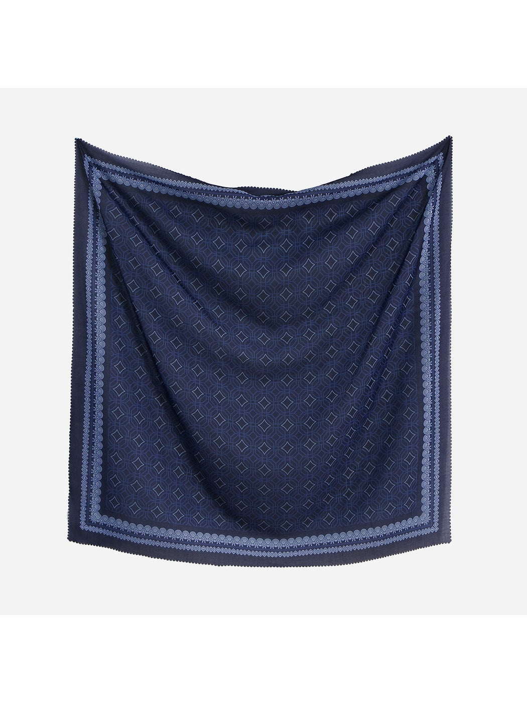 Scarvii - Vintage Border Print Square Scarf