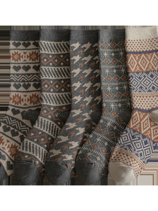 Rufia - Vintage Thick Mid-Calf Winter Socks