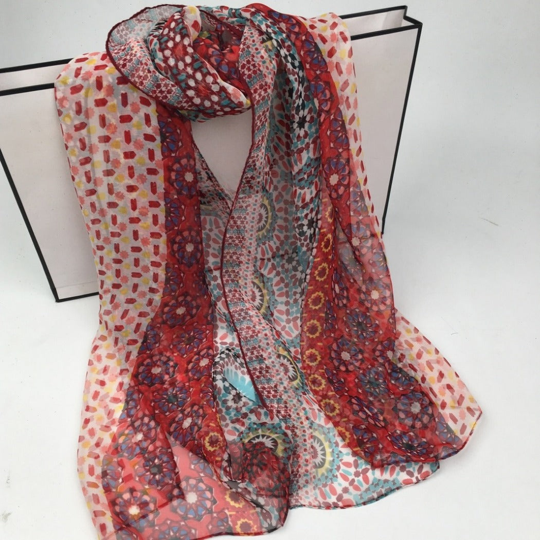 Scarvii - Boho Flowy Thin Scarf - Soft & Breathable