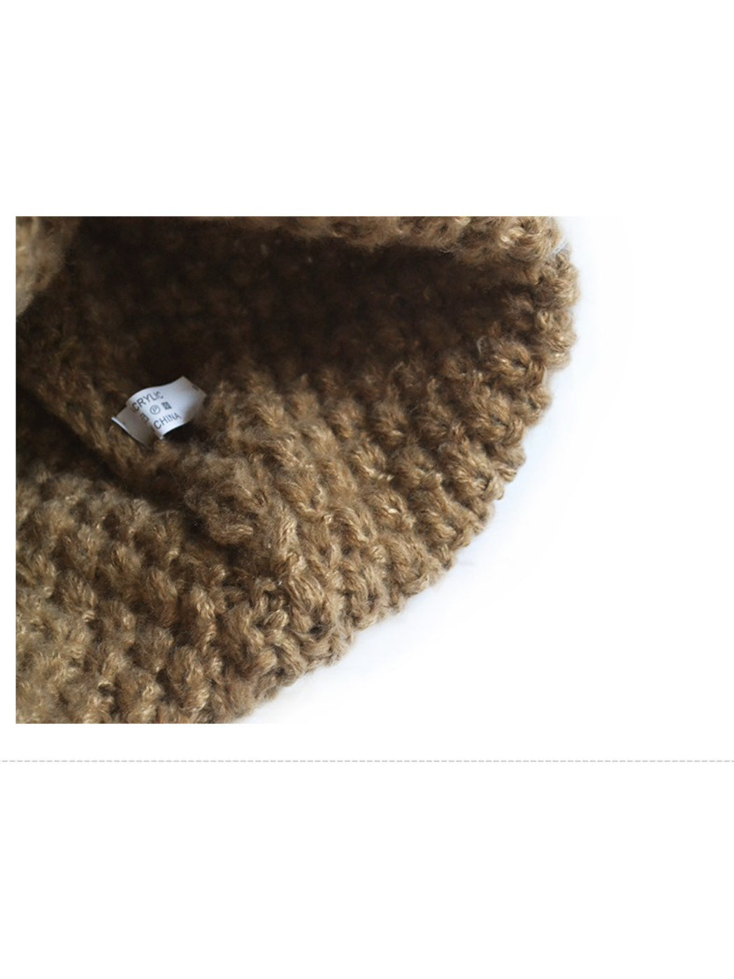 Haila - Cozy Fuzzy Trim Textured Knit Beanie