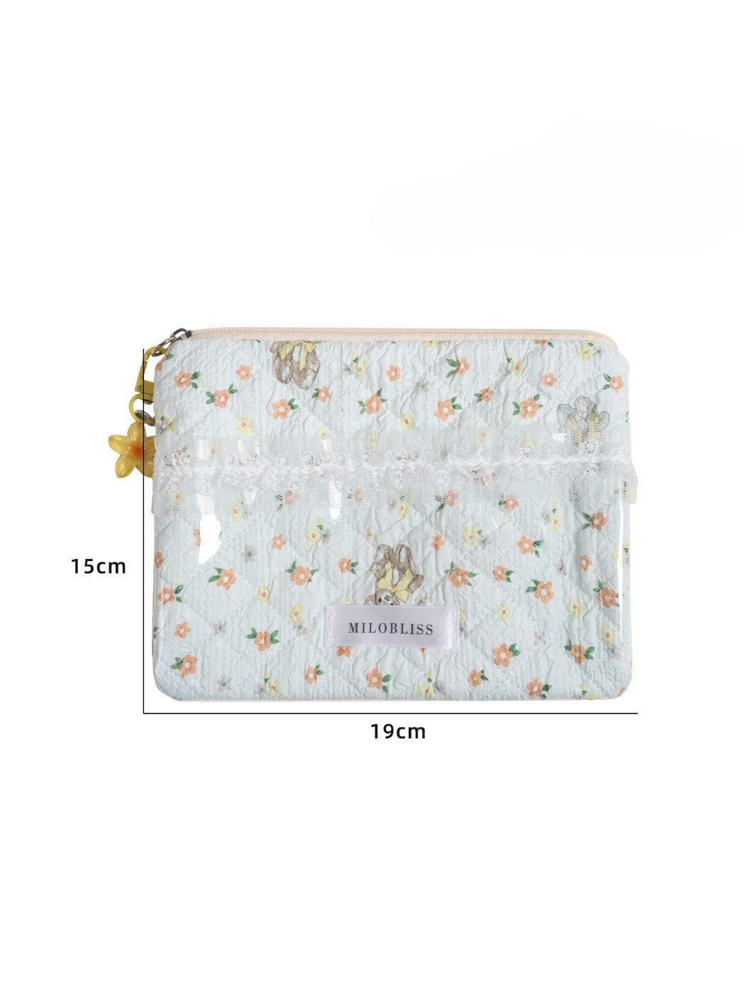 Cosbai - Soft Floral Lace Makeup Bag Mini Pouch detail view 4