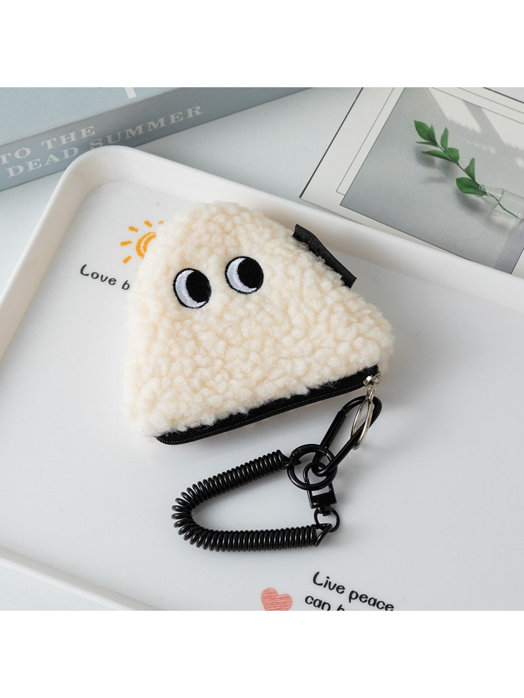 Cosbai - Cute Cartoon Plush Triangle Zipper Coin Purse
