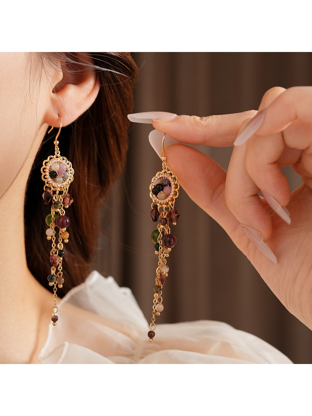 Earwish – Bohemian Tassel & Bead Earrings
