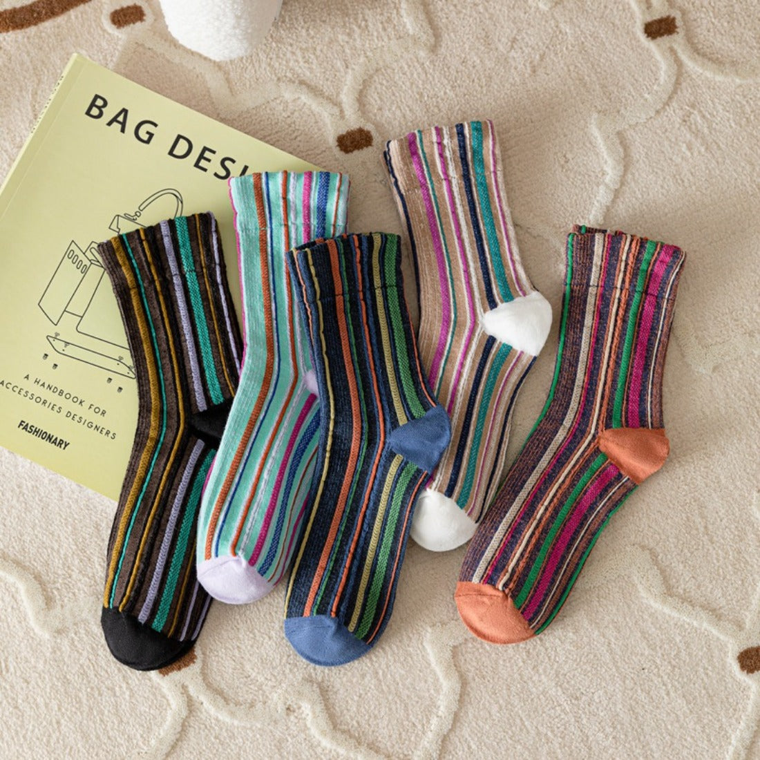 Rufia - Bohemian Vertical Striped Socks