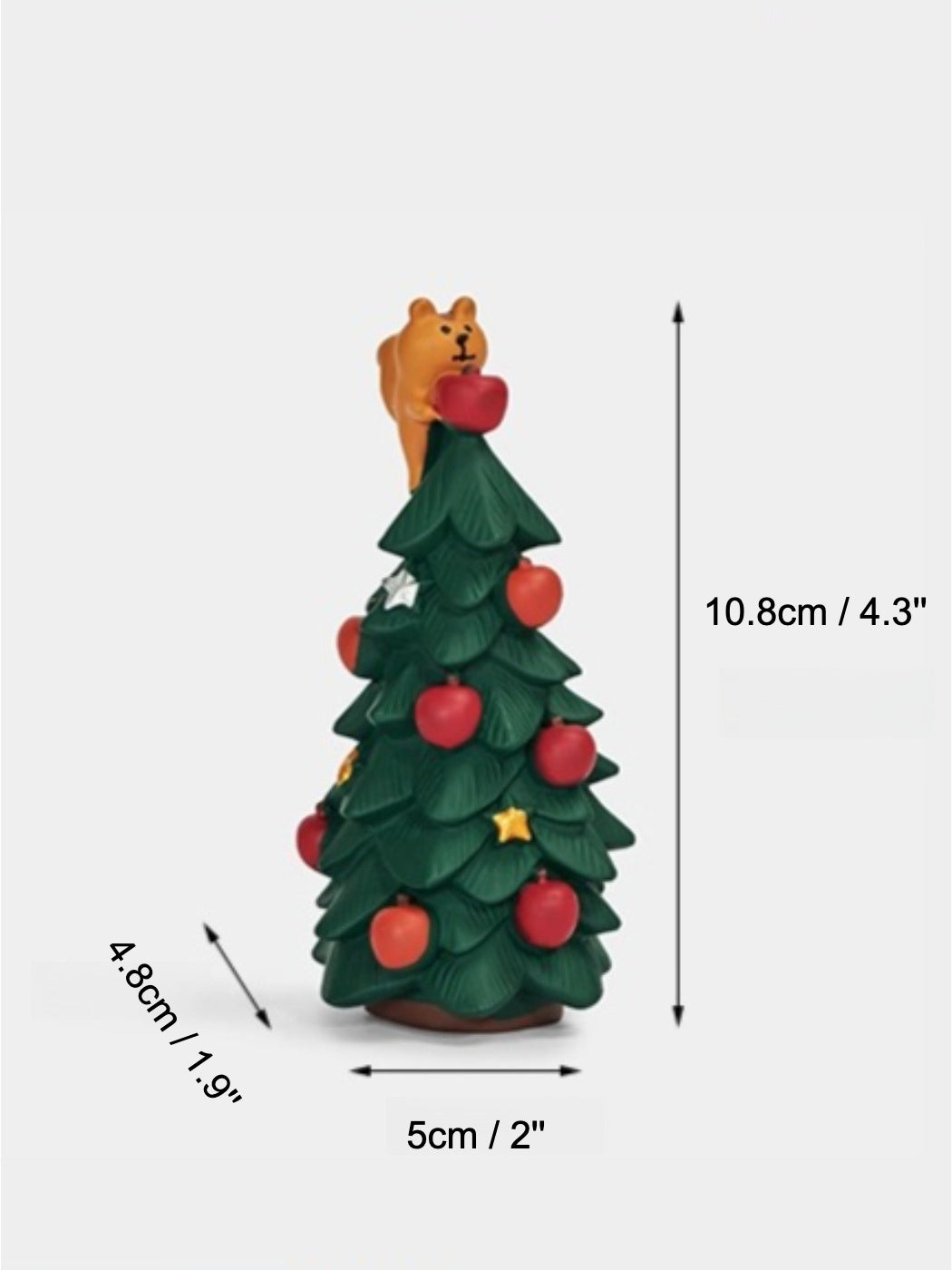Xris - Christmas Tree Festive Desktop Decoration - Cat or Squirrel