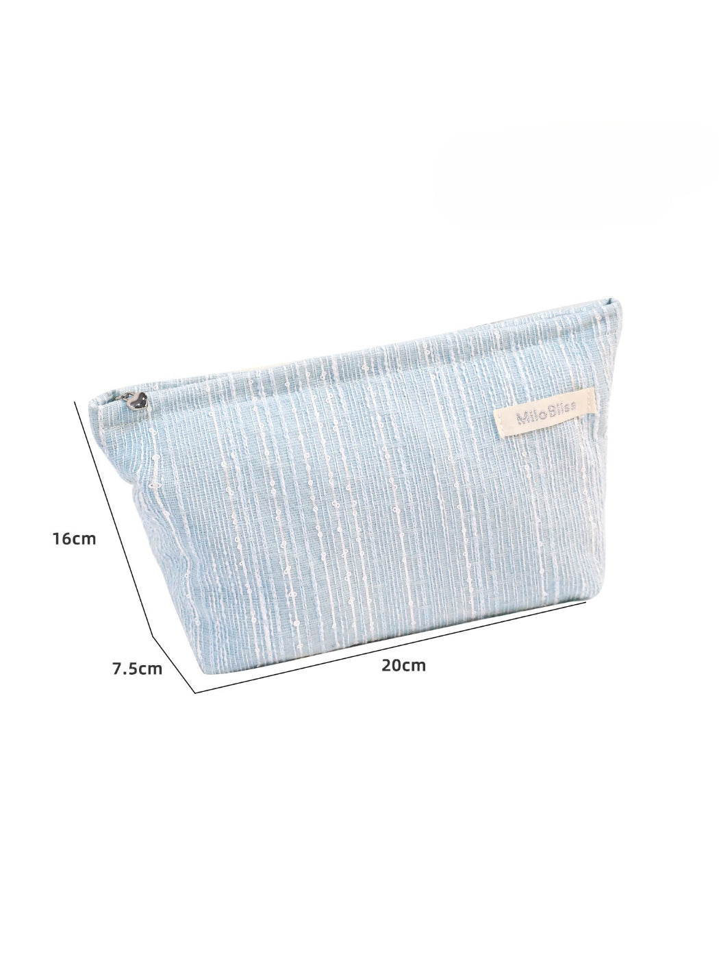 Cosbai Classic Daily Cosmetic Bag angled to show front and side views clearly