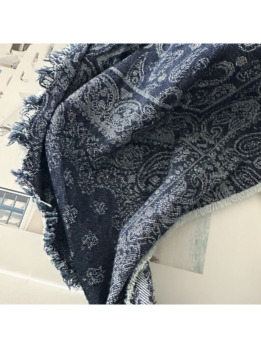 Scarvii - Unisex Vintage Frayed Triangle Scarf