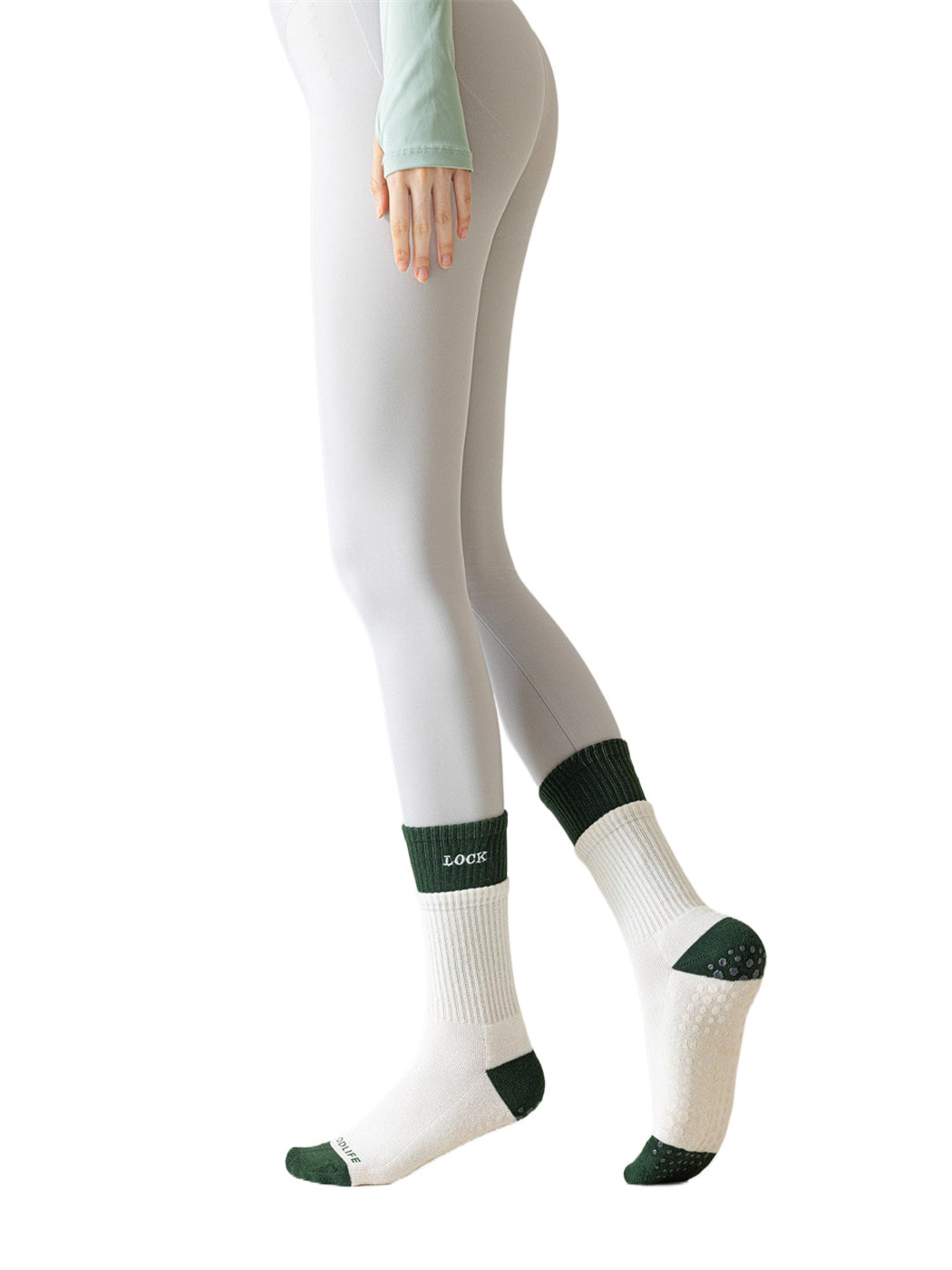 Rufia - Color Block Ribbed Cuff Socks