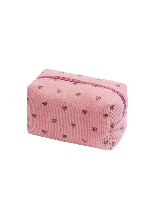 Cosbai - Soft Fabric Heart Cosmetic Bag detail view 2
