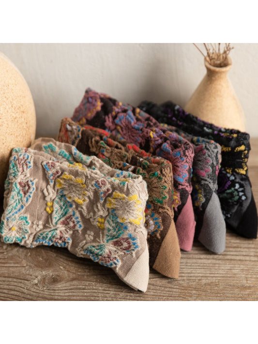 Rufia - Textured Bloom Cluster Socks
