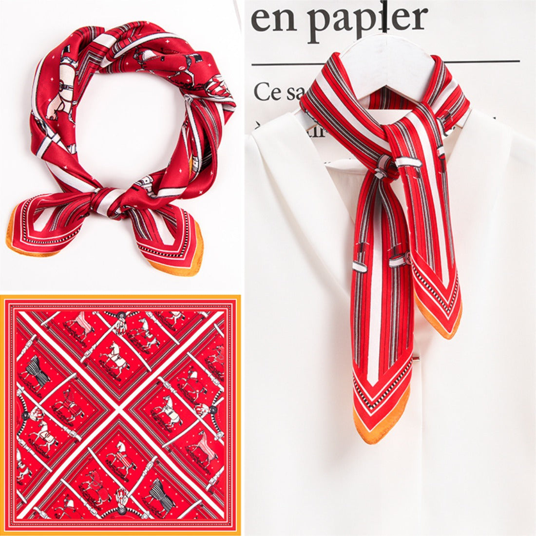 Scarvii - Summer Elegant Pattern Silk Scarf