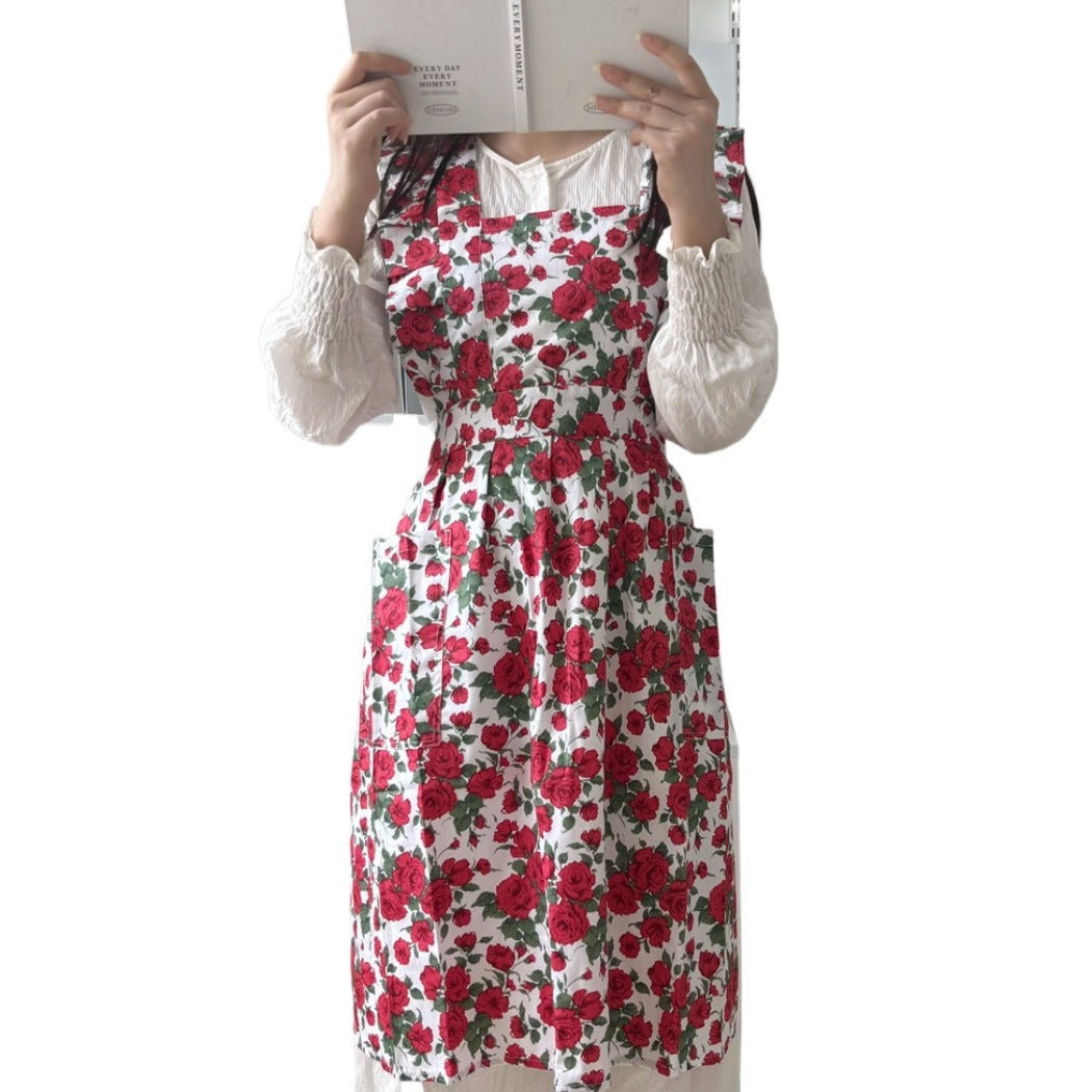 Apros - Floral Ruffle Apron - Sweet & Stylish