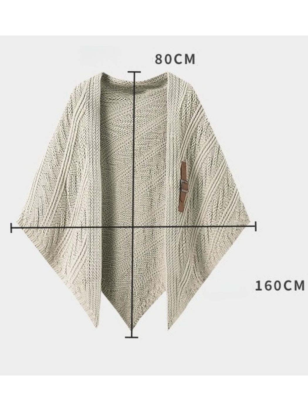 Scarvii - Classic Knitted Triangle Shawl as Outer Accessory