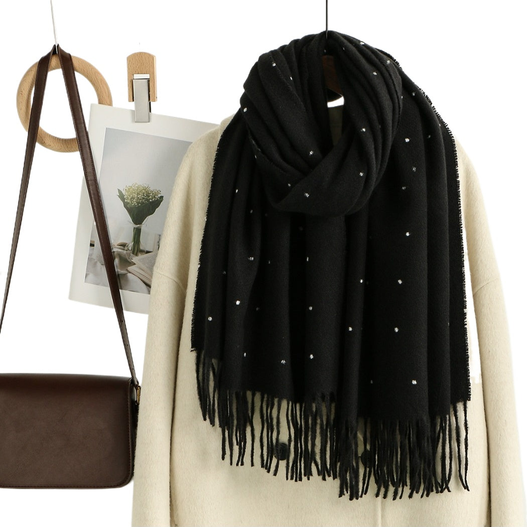 Scarvii - Polka Dots Tassel Winter Scarf