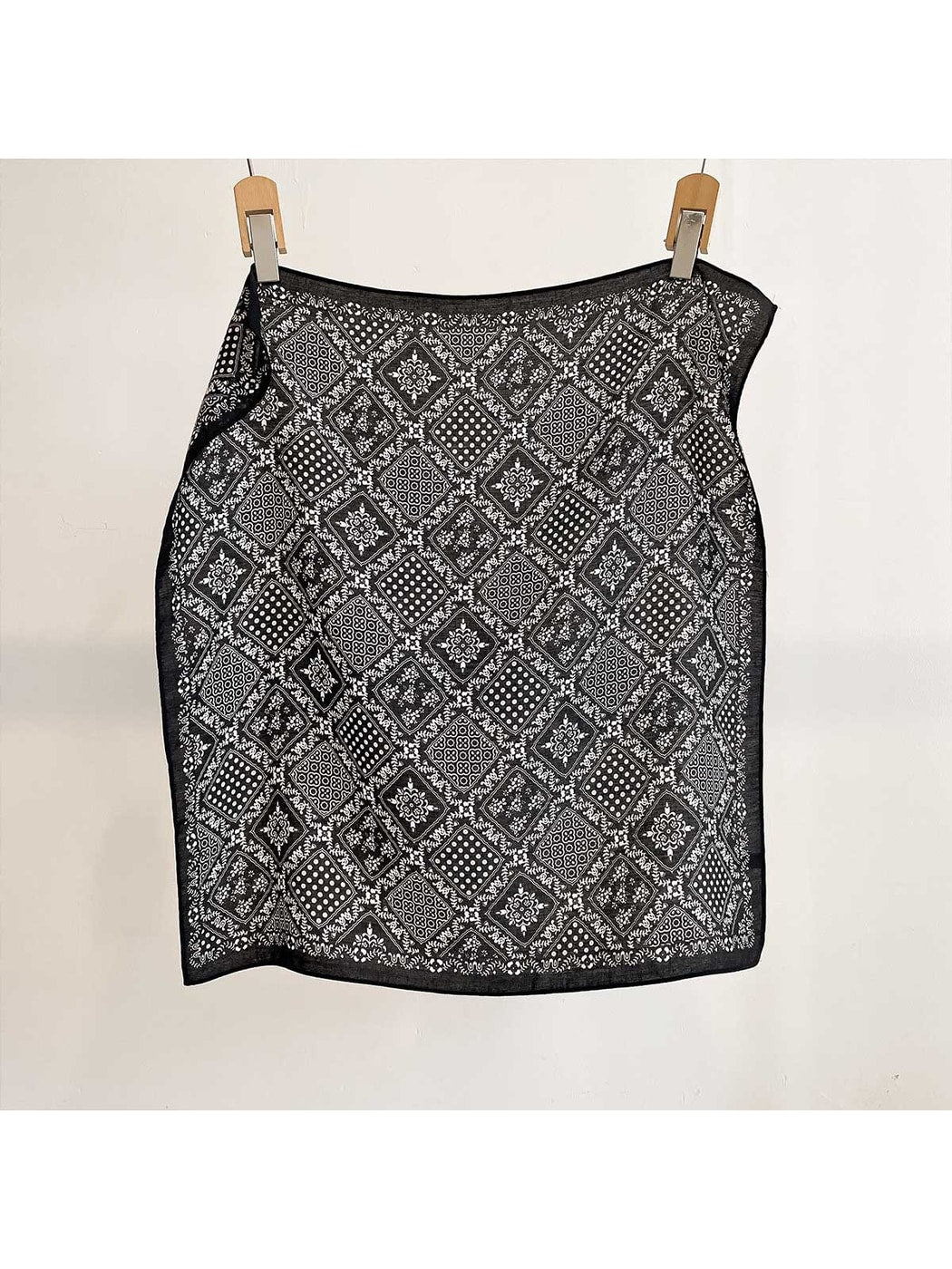 Scarvii - Mixed Floral Dot Patchwork Square Scarf