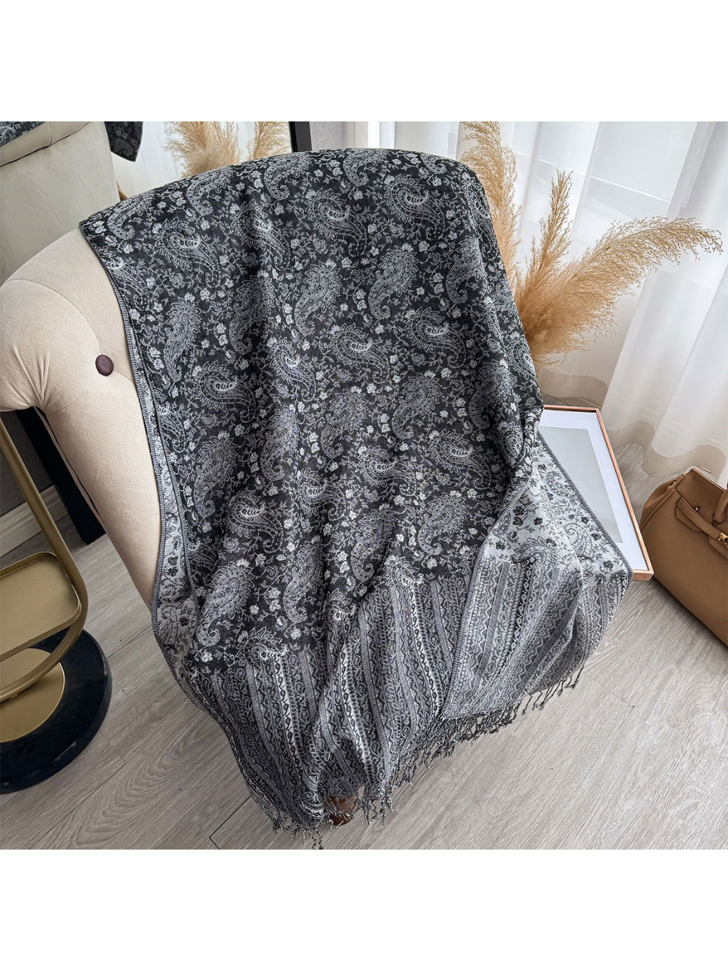 Scarvii - Classic Paisley Fringe Shawl Scarf