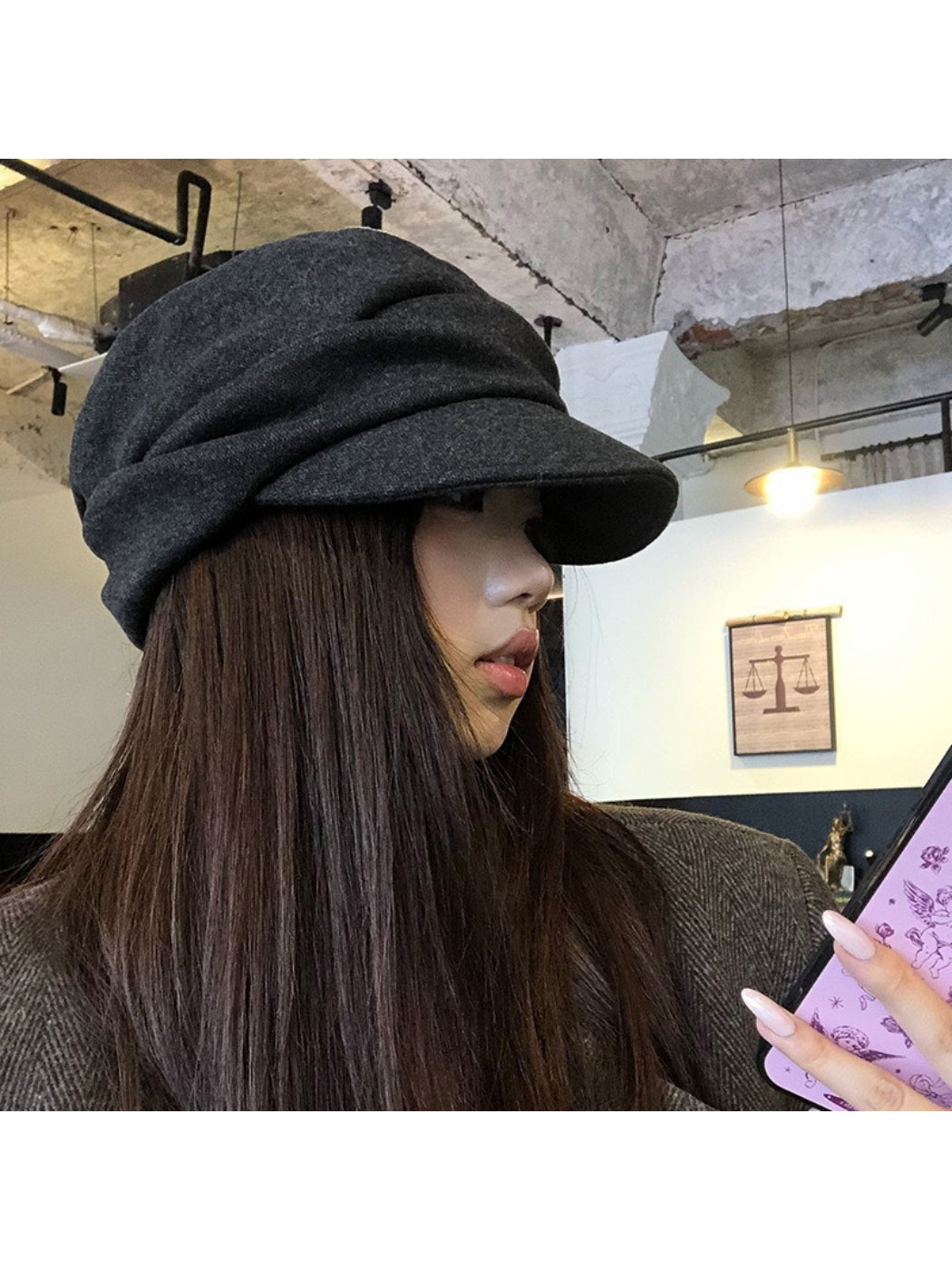 Haila - Soft Crown Curved Brim Casual Cap