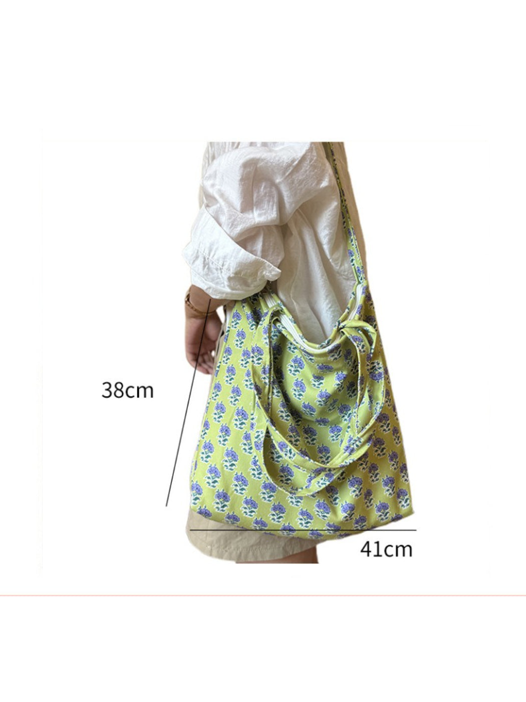 Cosbai - Everyday Floral Shoulder Tote
