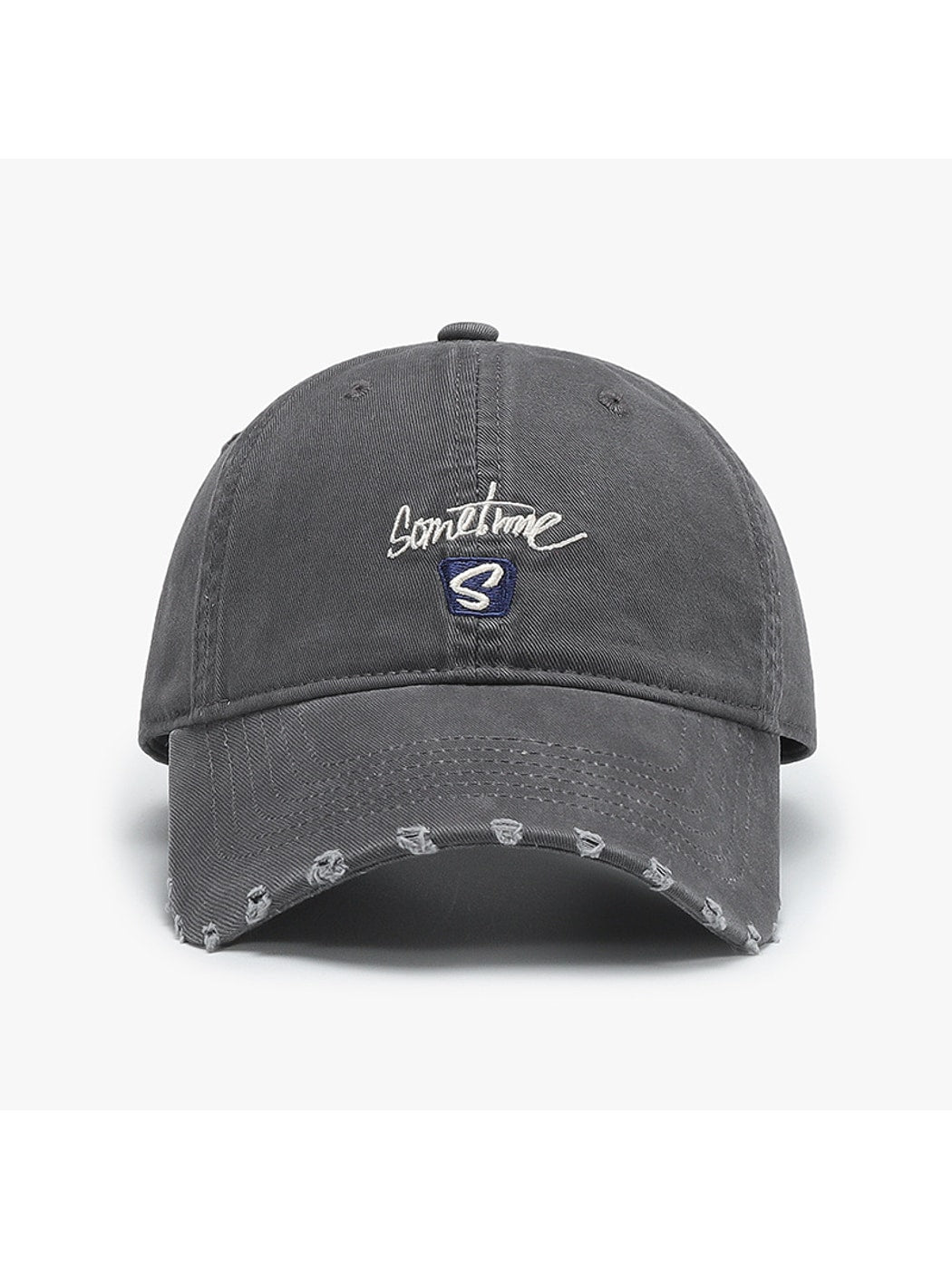Haila - Round Crown Embroidered Detail Foldable Baseball