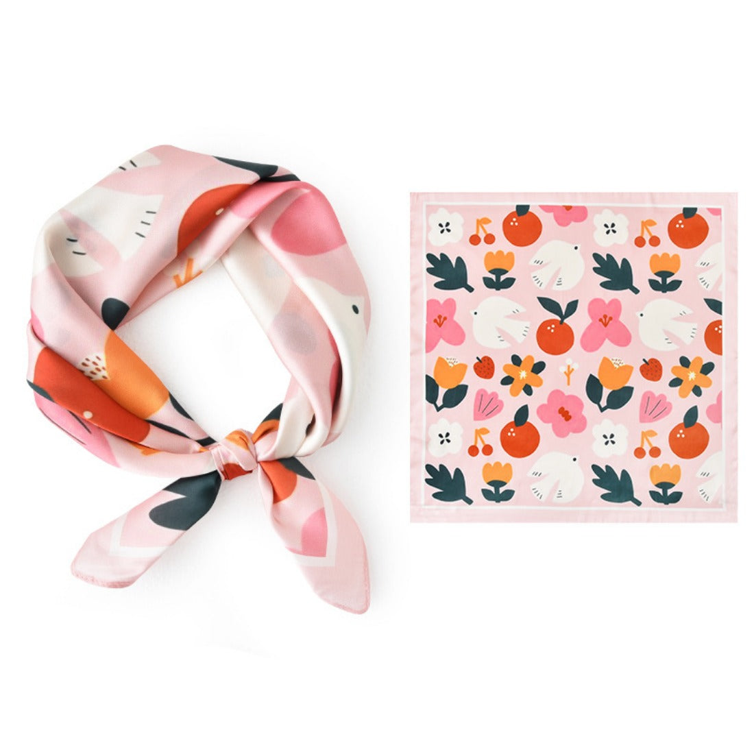 Scarvii - Summer Colorful Elegant Pattern Square Scarf