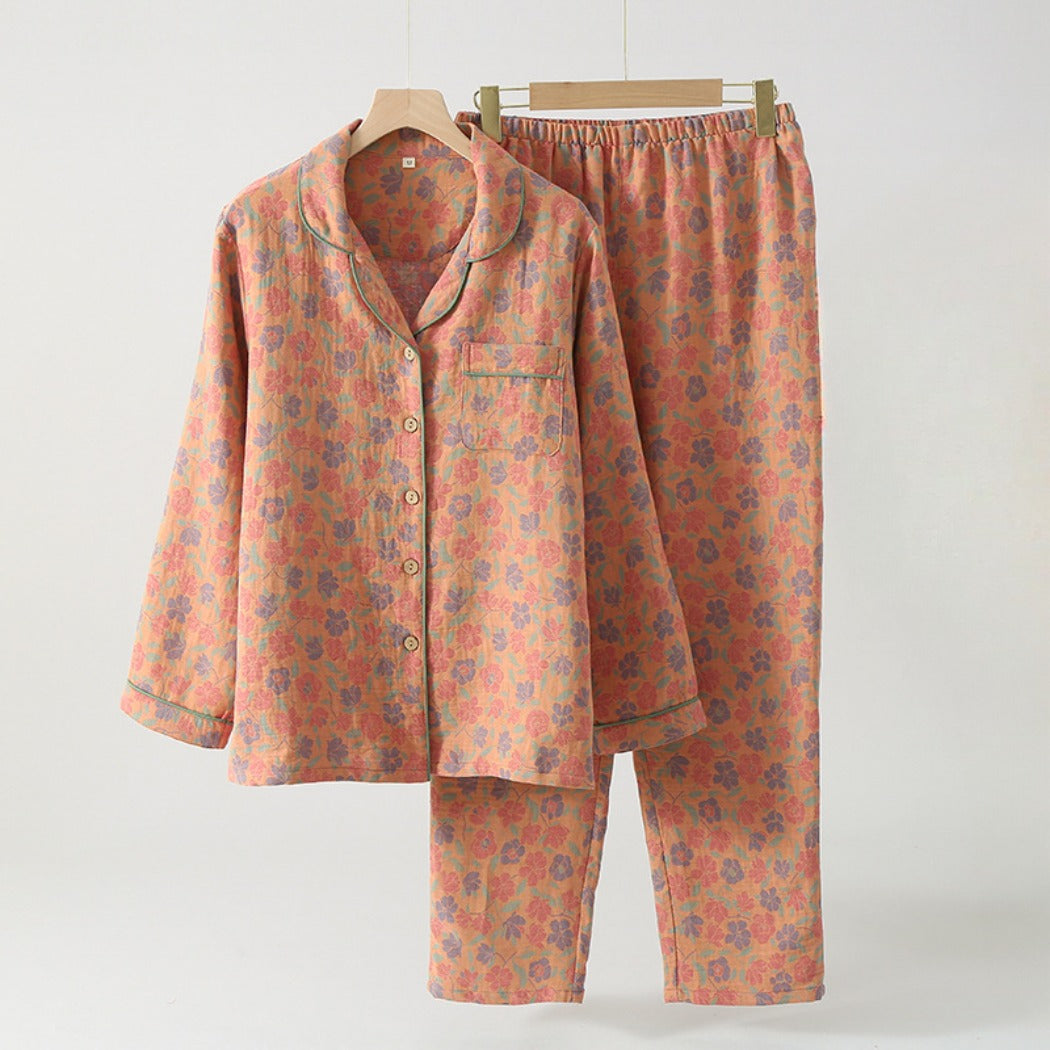 Yojams - Floral Sleepwear Long-Sleeve Top And Pants Set