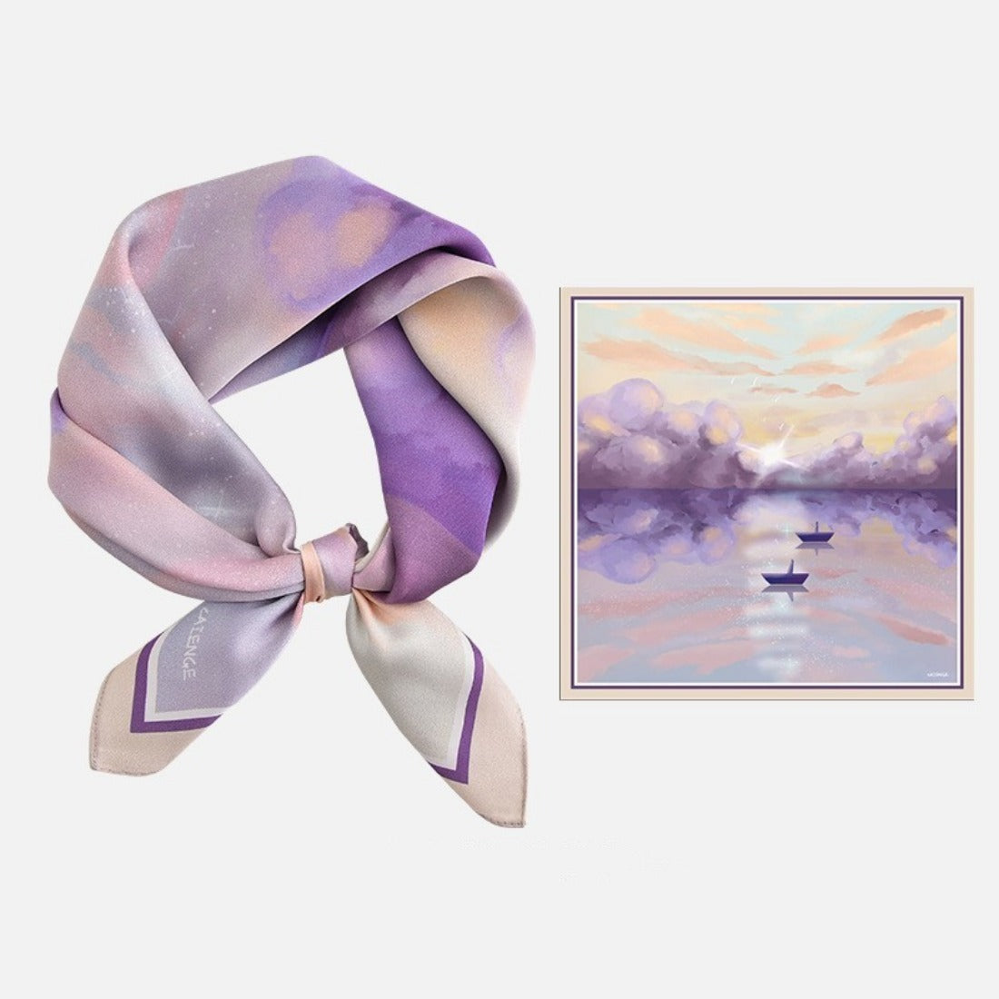Scarvii - Summer Colorful Elegant Pattern Square Scarf