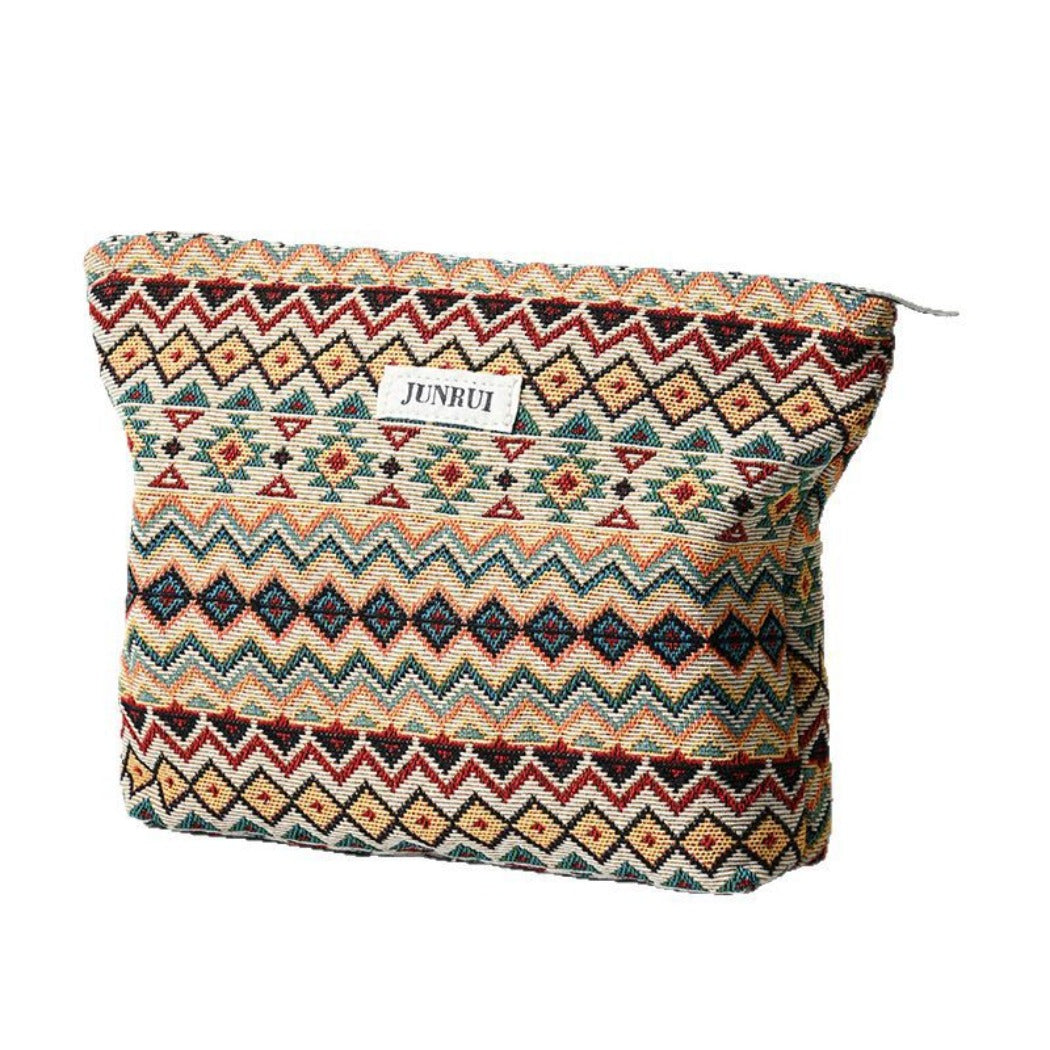 Cosbai - Boho Chic Clutch Makeup Bag With Zipper