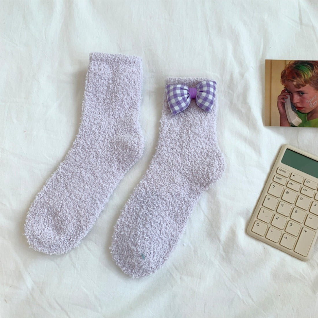 Rufia - Bowknot Coral Fleece Socks