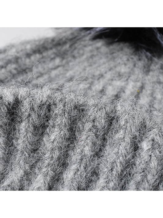 Haila - Solid Color Ribbed Cuffed Knit Beanie Hat