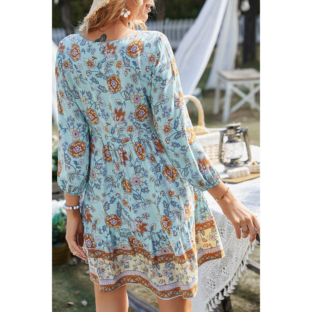 Troposa - Boho V-Neck Dress With Tassels - Chic & Sweet