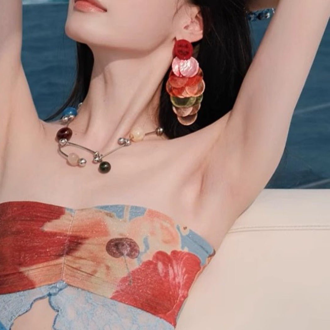 Earwish - Colorful Tassel Earrings - Shine & Beachy