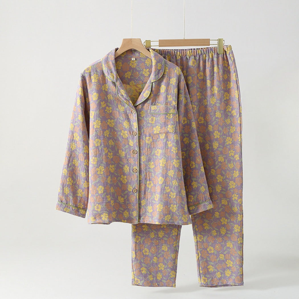 Yojams - Floral Sleepwear Long-Sleeve Top And Pants Set