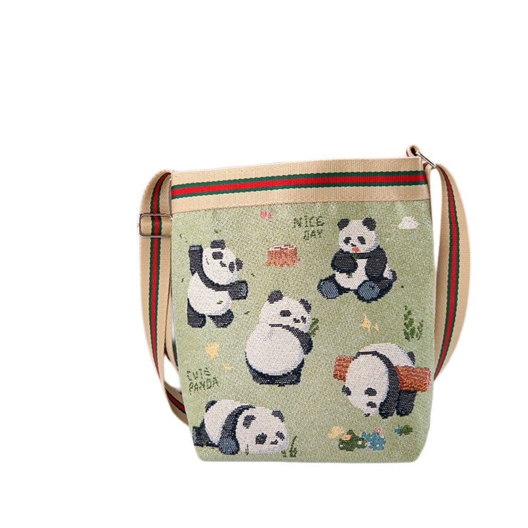 Cosbai - Cute Cartoon Crossbody Bag With Zipper