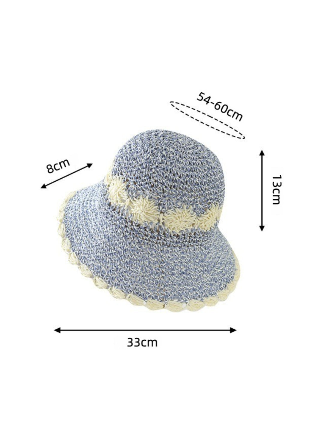 Haila - Women's Floral Openwork Wide Brim Summer Hat