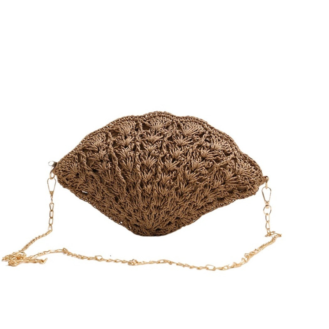 Cosbai - Unique Shell Shaped Crochet Crossbody Bag