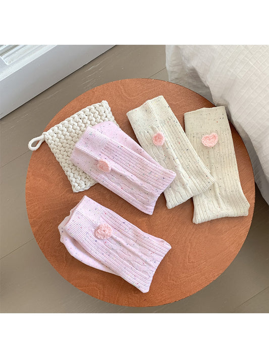 Rufia - Speckled Heart Accent Crew Socks