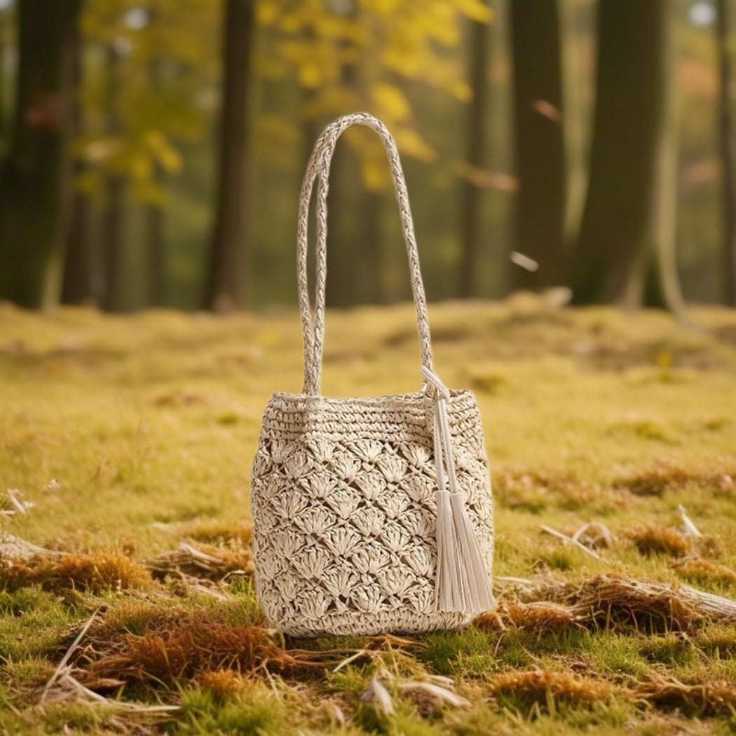Bohemian Crochet Flower Beach Bag
