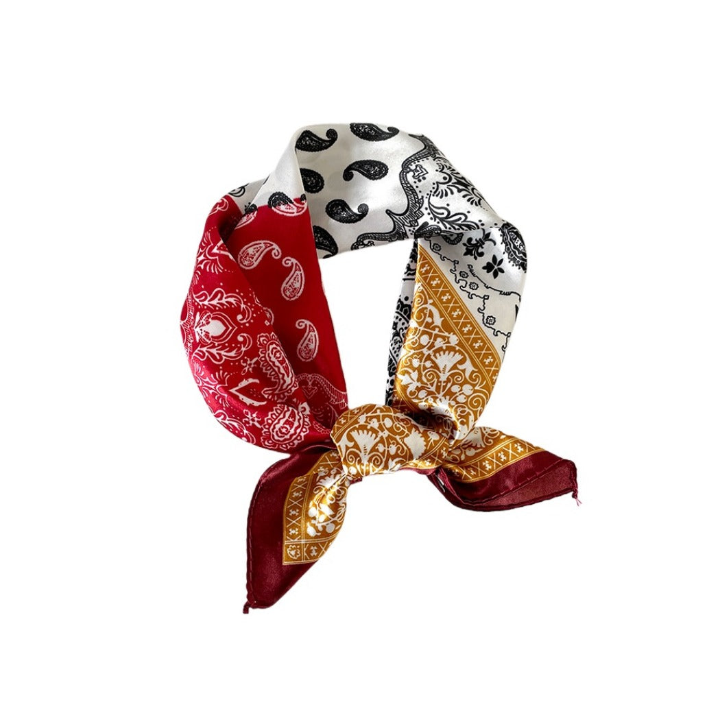 Scarvii - 24" Summer Classic Paisley Print Square Scarf