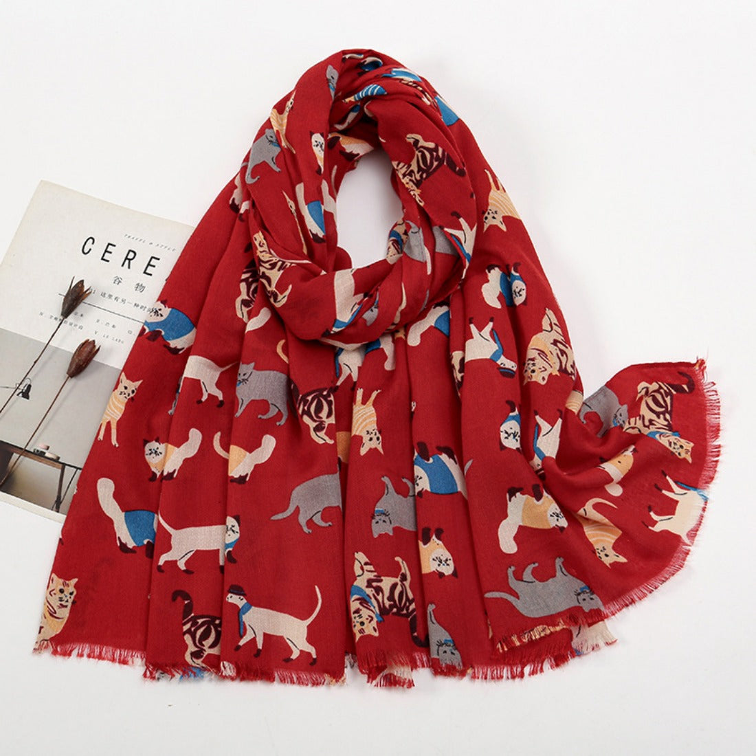 Scarvii - Cute Cat Pattern Scarf