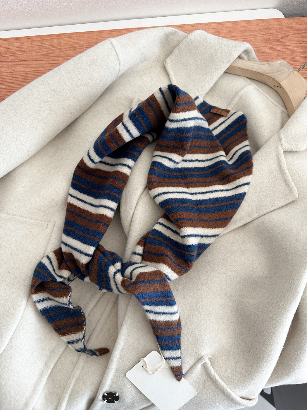 Scarvii - Striped Triangle Neck Scarf
